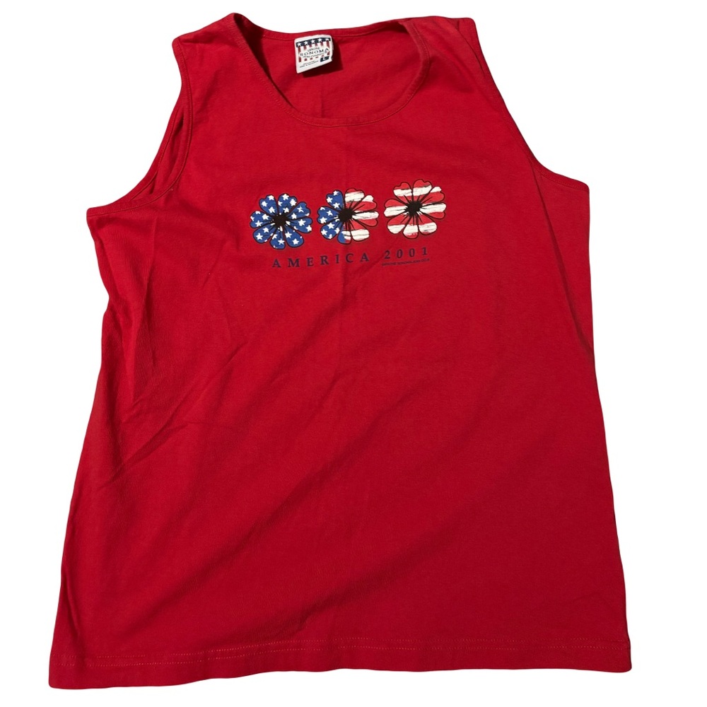 Y2K Sonoma Sleeveless Top with Floral Design